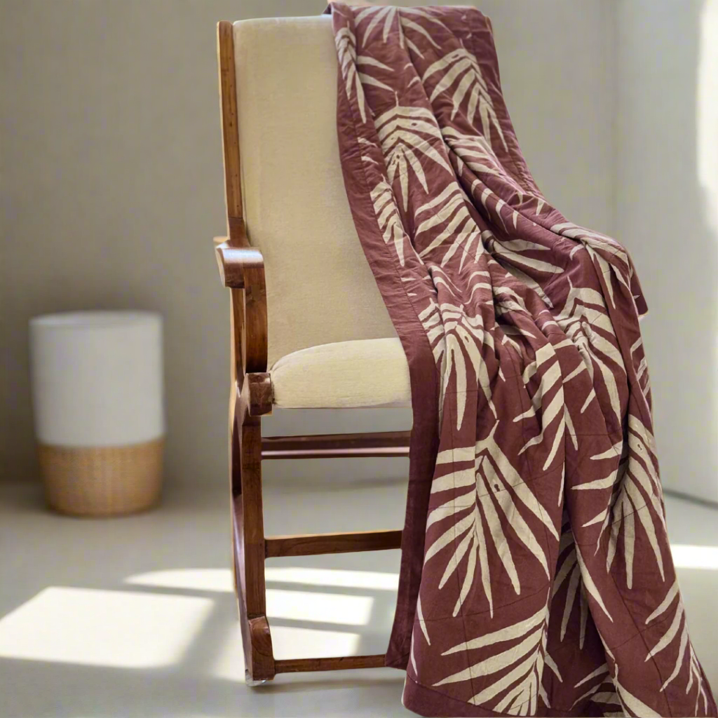Bangalow Throw Blanket in Burnt Sienna