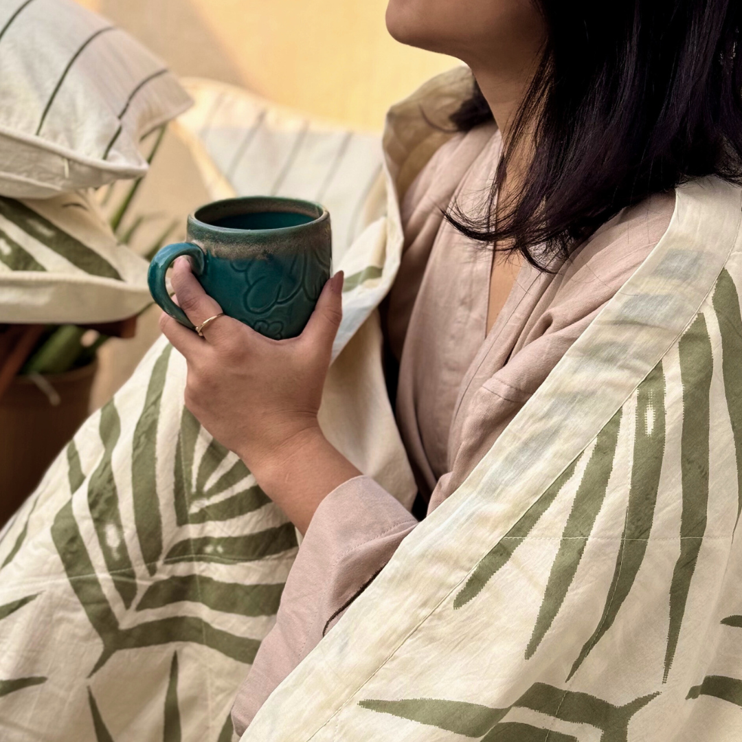 Bangalow Throw Blanket in Eucalyptus