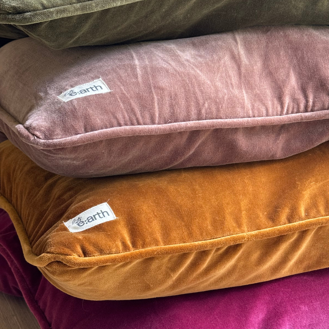 Velvet Cord Piping Cushion Covers