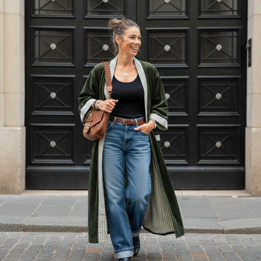 Eucalypt Mallee Cotton Velvet Dabu Kimono