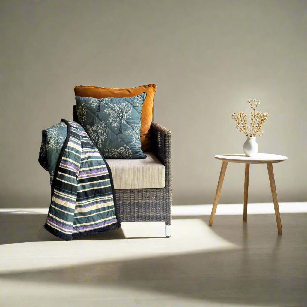 Ode Tree Hand Quilted Reversible - Throw & Quilt