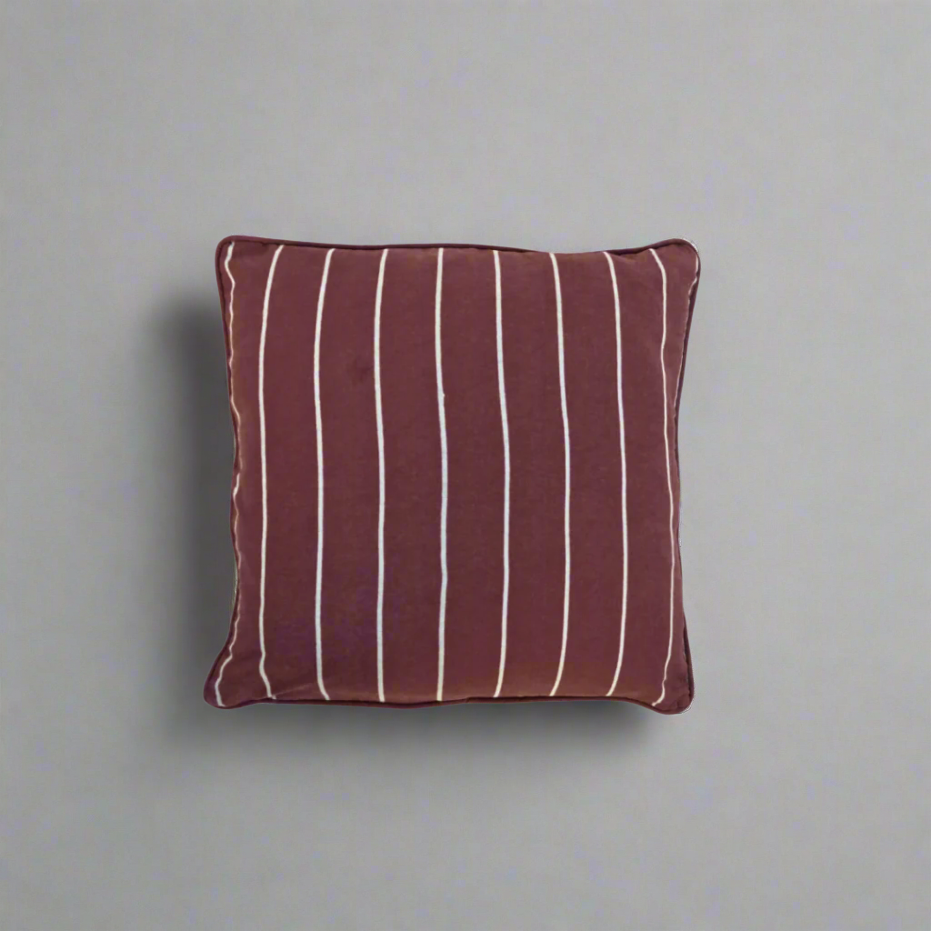 Stripes Cushion Covers Burnt Sienna - Pack of 2