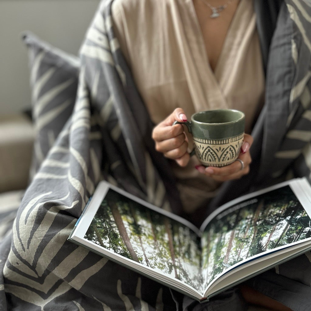 Bangalow Throw Blanket Slate