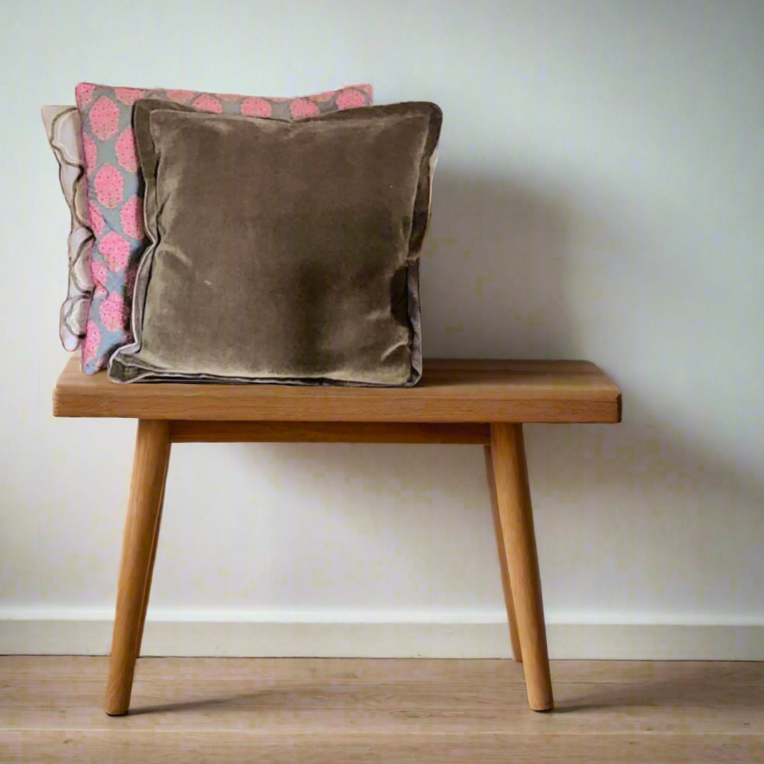 Velvet Moss Cushion Cover Triple Flange Design